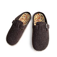 Felt slippers Barok coconut white